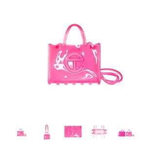 A pink telfar bag